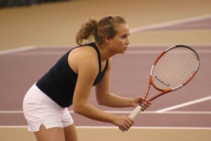 <span class='credit'>Torch File Photo</span><span class='description'>Eyeing it up: Young players seek to make the difference in the Bulldog tennis team record.</span>