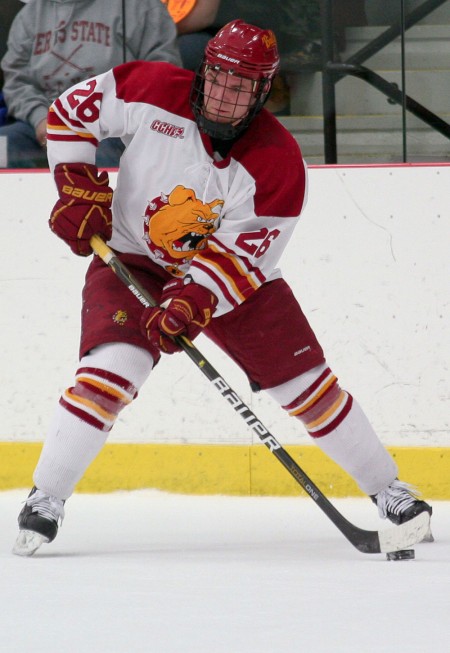 Leading Player: Mike Embach, FSU senior, leads the nation with five shorthanded goals. Photo By: Brock Copus | Photographer