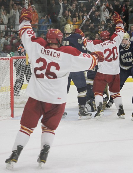 Moving to AHL: Mike Embach, Bulldog senior, signed a minor league contract with the Texas Stars in the American Hockey League. Photo By: Brock Copus | Photographer