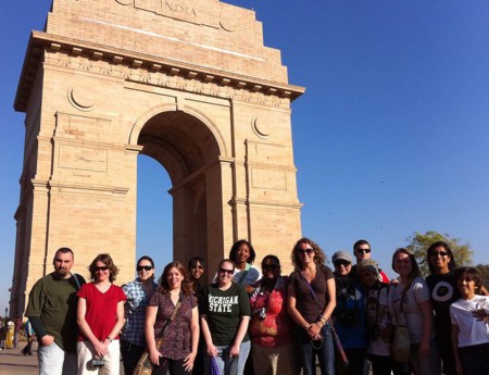 Studying in India: Steven MacKay, FSU student, along with 11 other students, above, studied abroad in India over spring break. This trip was part of the new course Global Experience Learning: India. Photo Courtesy by Tara Benzing