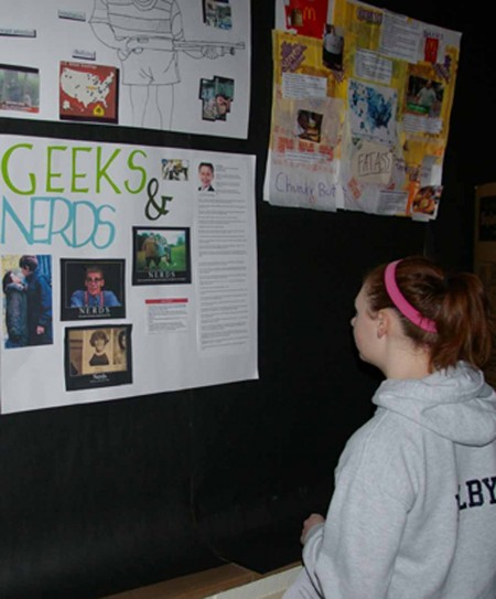 Remembering MLK: Students browse through the Tunnel of Oppression, a display which showcases diversity in honor of Martin Luther King Jr. Day. The Tunnel of Oppression will be open to the public and will take place on Jan. 16 and 17 from 11 a.m. to 3 p.m.  Torch File Photos