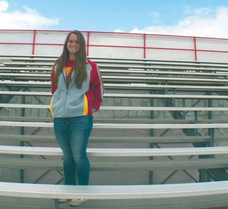 Ferris junior softball player Jordan Maxwell stands alone as one of the few college athletes to try out and make the team without any scholarship incentive. Maxwell and the Bulldogs prepare for their spring season.  Photo By: Tori Thomas | Photo