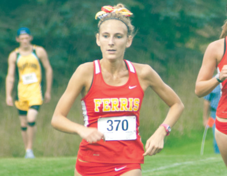 Leading the Pack: Junior runner Kayla Smith leads the women’s cross country team in the Bulldog Invitaional Sept. 7. This past weekend, Kayla ran a 24:04 in the Spartan Invite. Torch File Photo