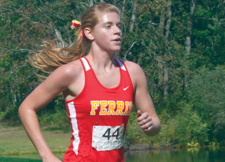 Samantha Johnson has been breaking and setting records for the womens’s cross country and track & feild team since joing her freshman year. Her best mile time is 4:55 and this year she took fifth at the NCAA Nationals. Courtesy Photo Provided By: FSU Photo Services