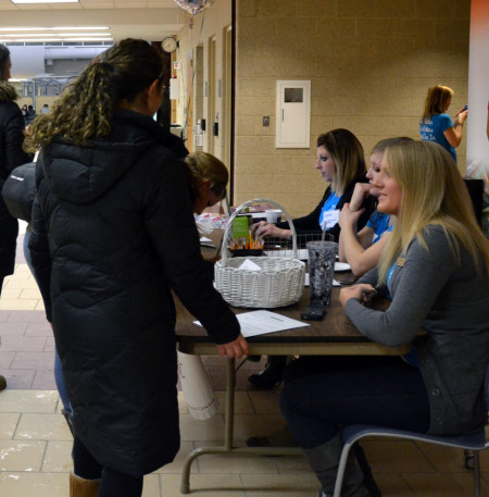 Sororities host an informative display for their chapter as they hope to attract new members for the spring and fall. Sorority recruitment began last Thursday.  Photo By: Olivia Odette | Photographer