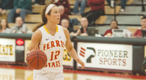 Junior guard/forward, Katie Mavis, directs the offense.