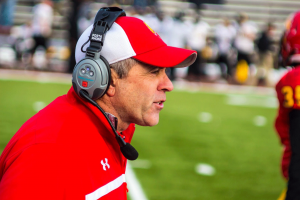 Head Coach Tony Annese looks on from the sidelines directing his team.