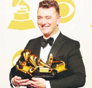 Sam Smith snagged four Grammy’s, winning all but one that he was nominated for.