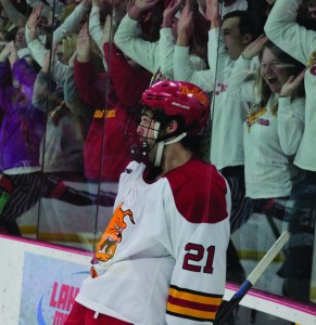 Senior forward Justin Buzzeo scored the tying goal against Bemidji State this past weekend.