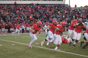 Senior quarterback Jason Vander Laan racked up 275 yds. through the air and 109 more on the ground with a total of six touhdowns in the Bulldogs' last meeting with SVSU