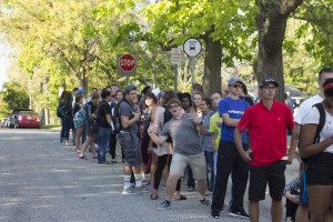 The line for Bo Burnham tickets began forming before noon and stretched from the doors of Williams Auditorium all the way around The Science Building.