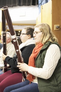 erris music industry management senior Elizabth Smith practices her bassoon skills at a FSU West Central Concert Band rehearsal.