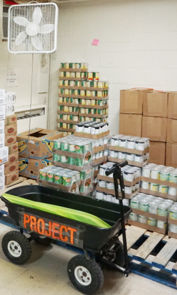 The pantry at Project Starburst is filled with food for Ferris students and Big Rapids community members.