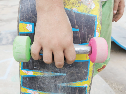 With the weather warming up students begin to scoot, bike and skateboard around campus.