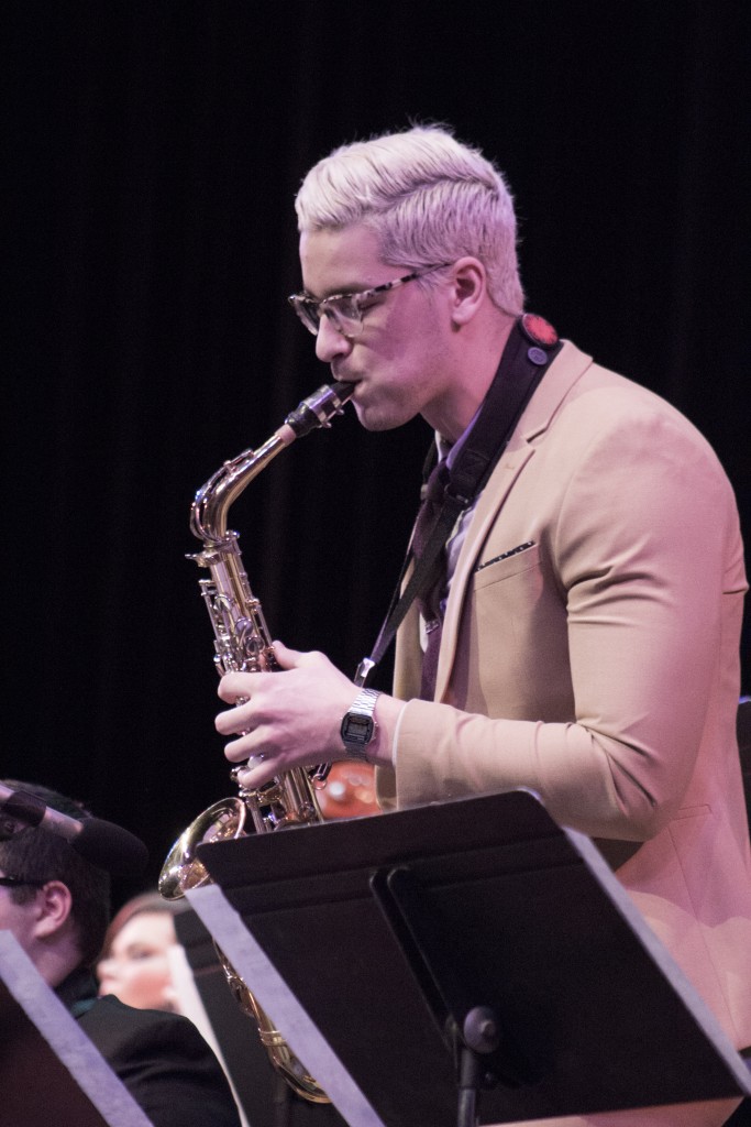 Hosted in conjunction with the Festival of the Arts, on Feb. 25 the Ferris State Jazz Band performed traditional and contemporary works in Williams Auditorium, as well as featuring soloists such as Riley Flagler on the alto saxophone.