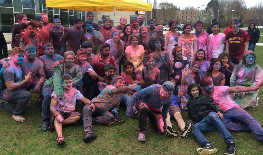 The Holi Festival of Colors, which celebrated equality and goodness over evil, was held on Ferris' North Quad on Thursday, April 28.