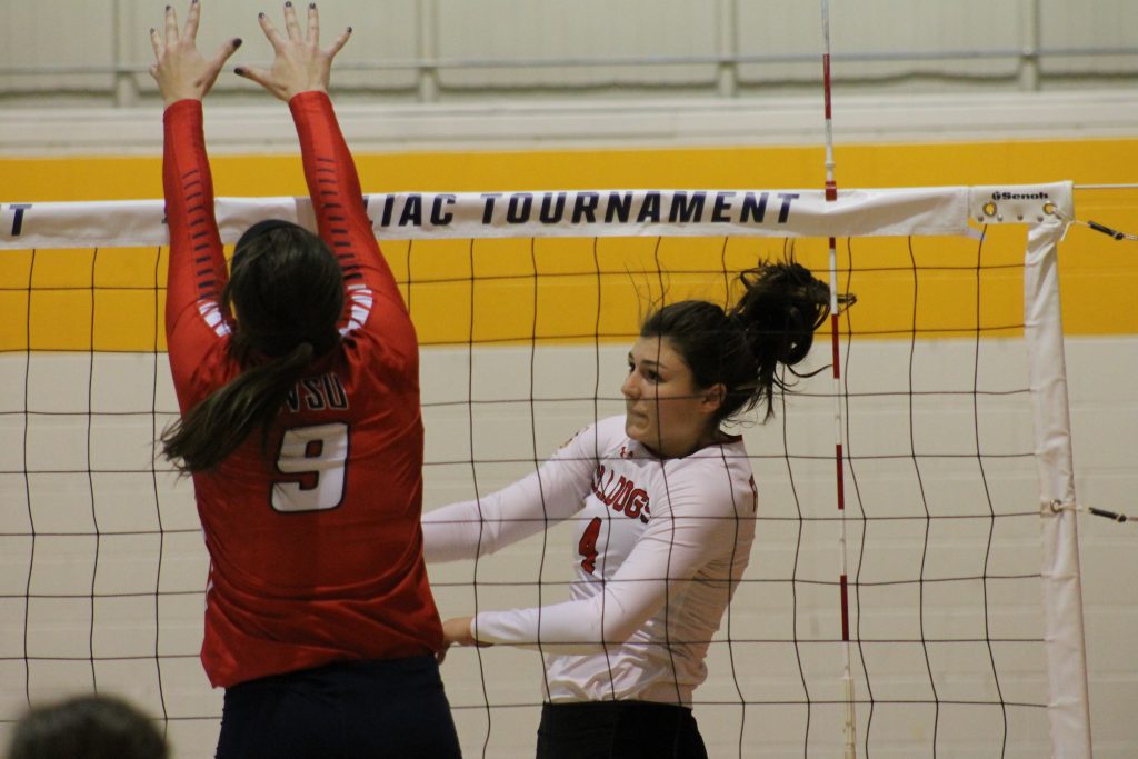 Ferris volleyball has won 23 consecutive matches, and will be playing for the GLIAC Tournament Championship tomorrow in Big Rapids.