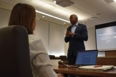 Dr. Bill Pink addressing the SGA.